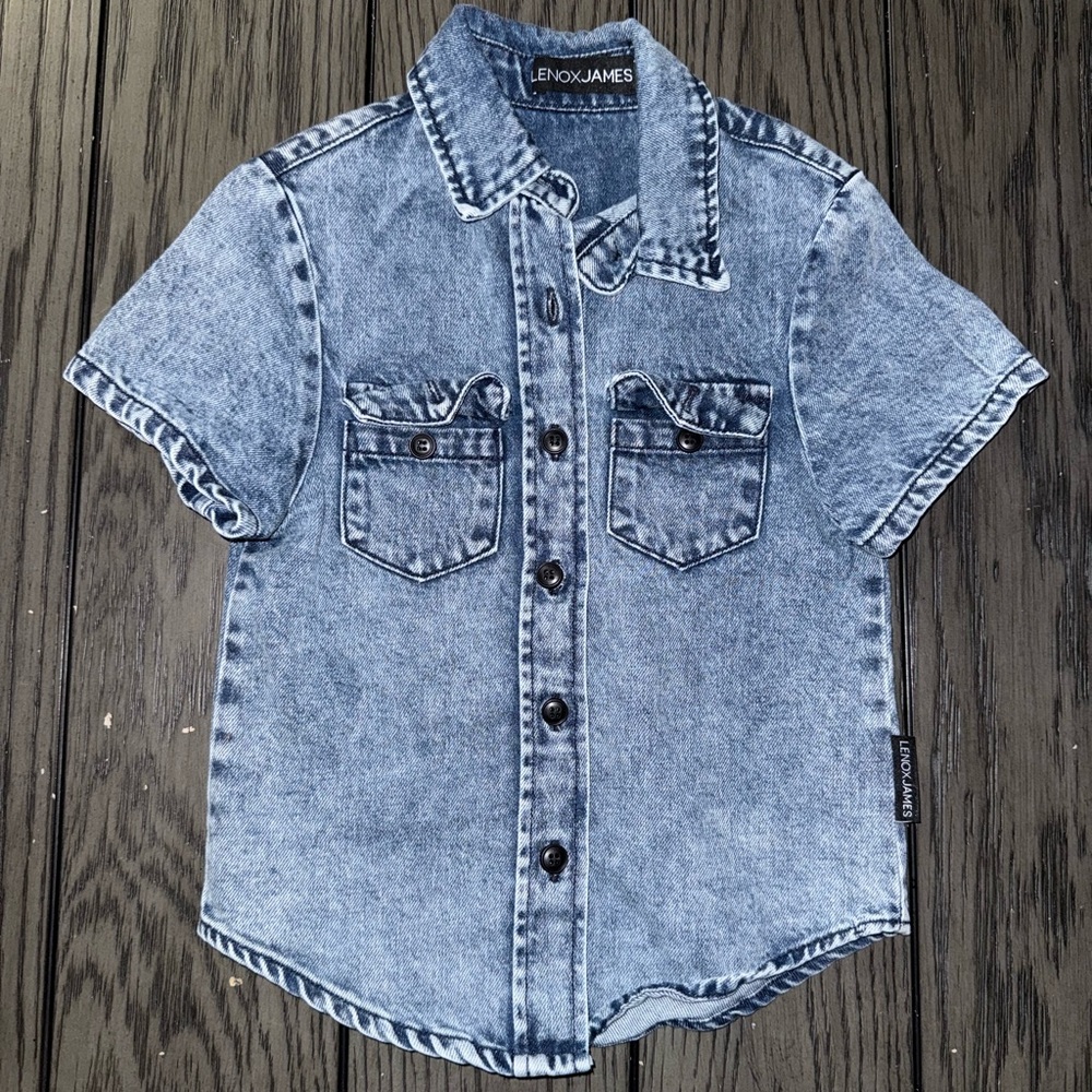Lenox James Kids Blue Denim Button-Up Shirt